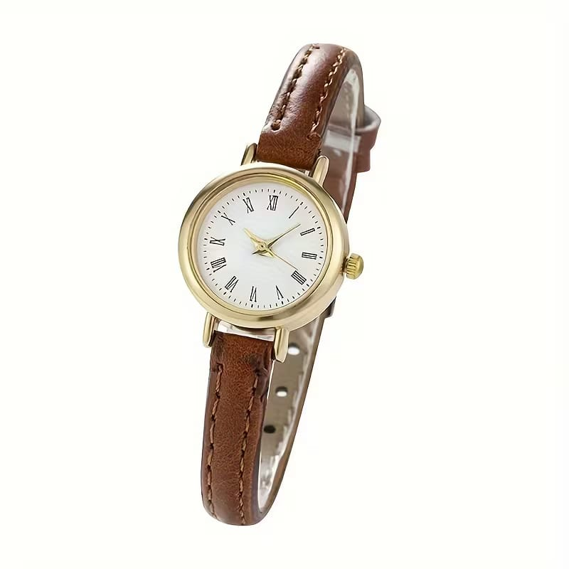 Vintage Petite Roman Numeral Watch - Side Angle